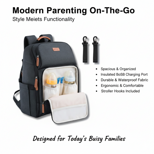 Nappy Bag Backpack with Changing Station