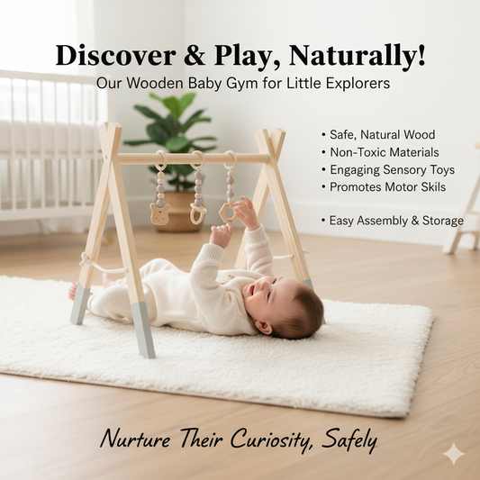 Wooden Baby Play Gym Stand