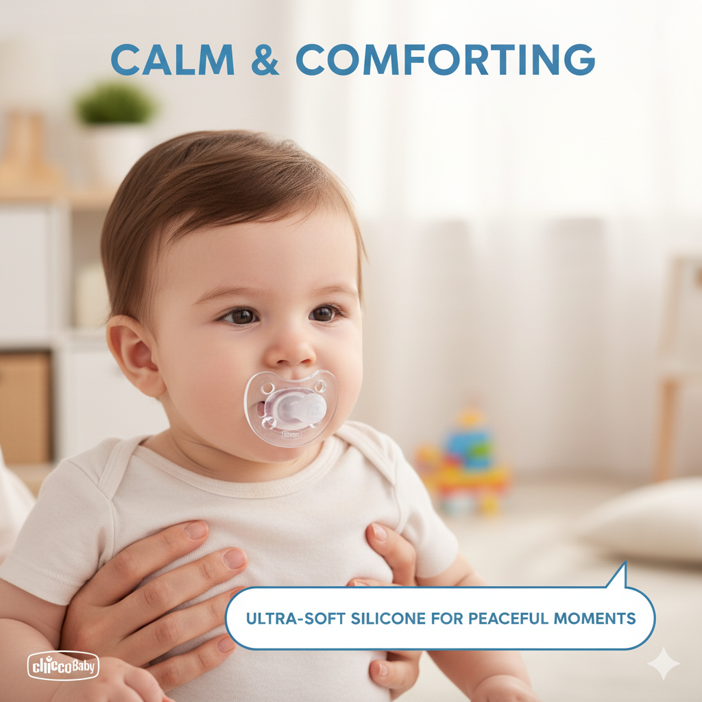 Silicone Baby Soother 2-Piece Set 6-18 Month
