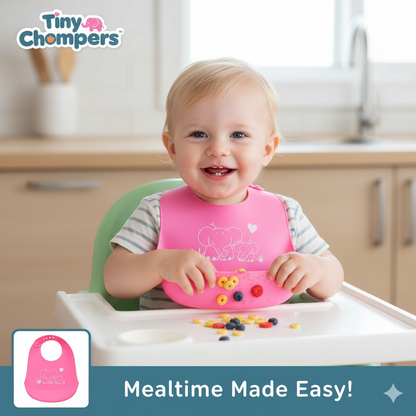 Silicone Baby Bib with Food Catcher