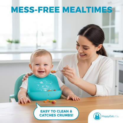 Silicone Baby Bib with Food Catcher